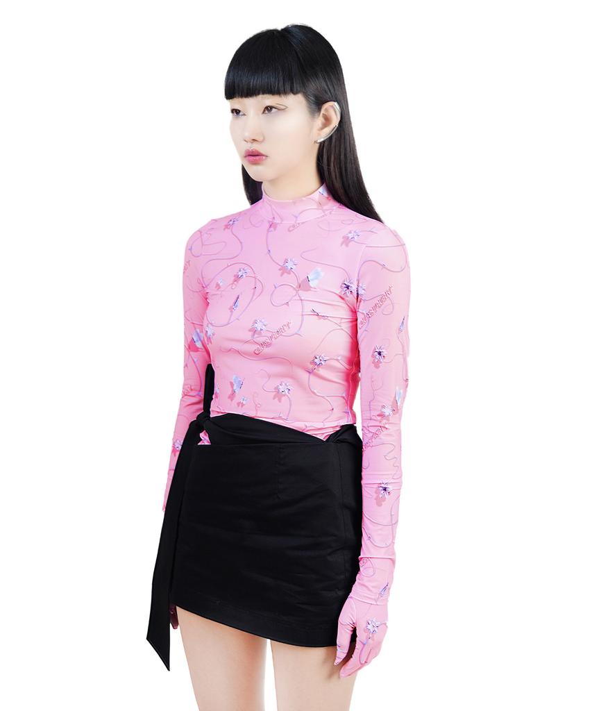 Kwajipyuliti Black Cotton Belted Skirt