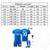 Kids Sportswear Mbappe Soccer Jersey Blue Short Sleeve Breathable Quick Dry Youth Training Shirt