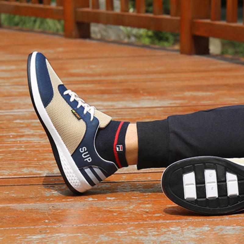 Fashion Men Running Shoes Summer Breathable Tennis Shoes Non-slip Men Shoe Mesh Popular Sport Shoes Fashion Sneakers Non Slip Trainers