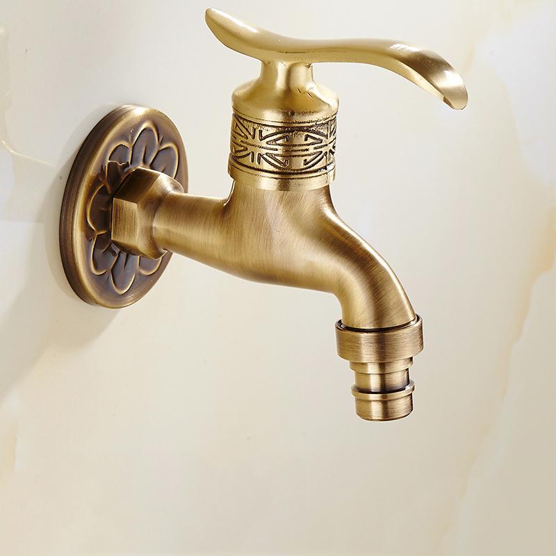Decorative Outdoor Garden Bibcock Tap Bathroom Washing Machine /Mop Antique carving Faucet