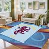 Aston Villa Football Design Crystal Velvet Rug Soft Decorative Mat for Bedroom Entrance