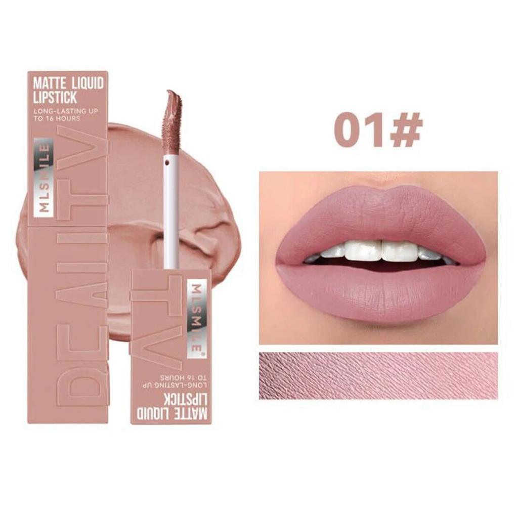 Matte Lip Glaze Non Fading Liquid Lipstick Waterproof Lip Gloss Women's Lip Makeup Lip Glaze Cosmetics