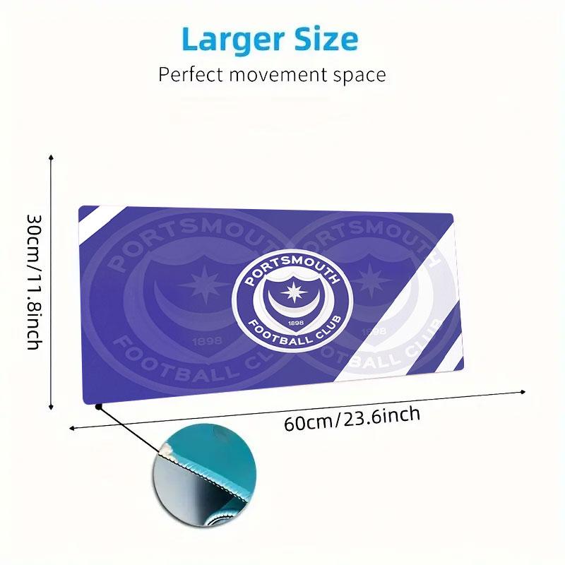Portsmouth Mouse Pad, Large Gaming Desk Mat, Non-slip XXL Mousepad for Laptop & Tablet, Mini PC Playmat with Stitched Edges