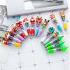 5PCS Festive Christmas Theme Ballpoint Pen Multicolor Pens With Ergonomic Grip Portable Writing Tools For Students
