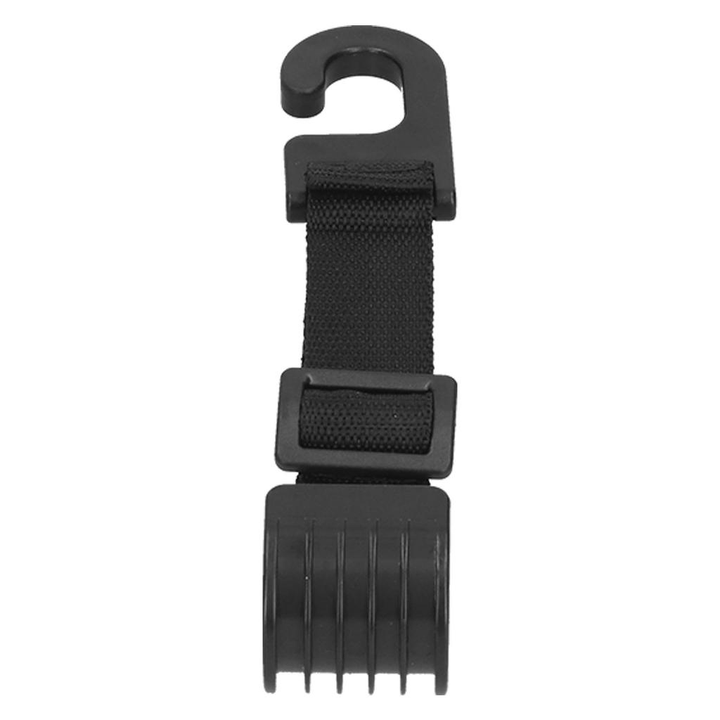 Car Headrest Hook Back Seat Adjustable Side Opening Design Rounded Black 5kg11lb for Handbag Coat