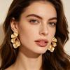 1 Par de Pendientes para Mujer Multicapa Exagerados Forma de Flor Pendientes de Botón Ligeros Versátiles Joyería Regalo