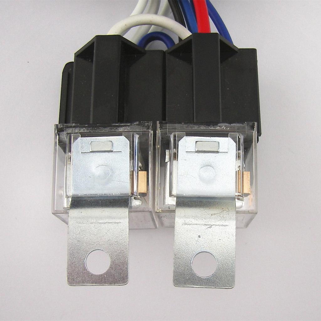 Ceramic H4 Headlight Relay Wiring Harness 4 Headlamp Bulbs Socket Fix Dim Light