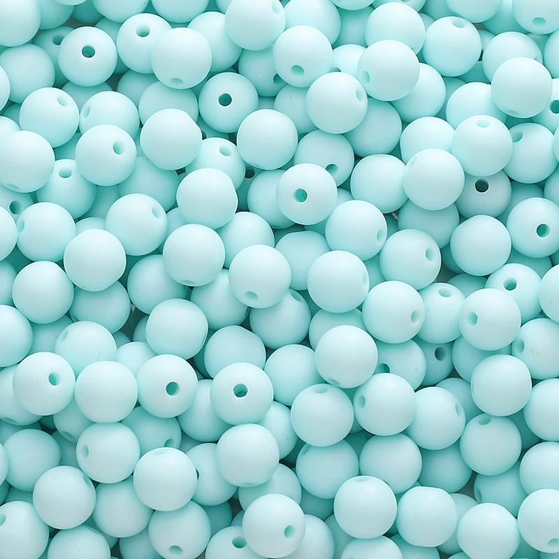 23-500Pcs Acrylic Beads Solid Colored Frosted Round Beads For DIY Bracelet Necklace Jewelry Making Accessories