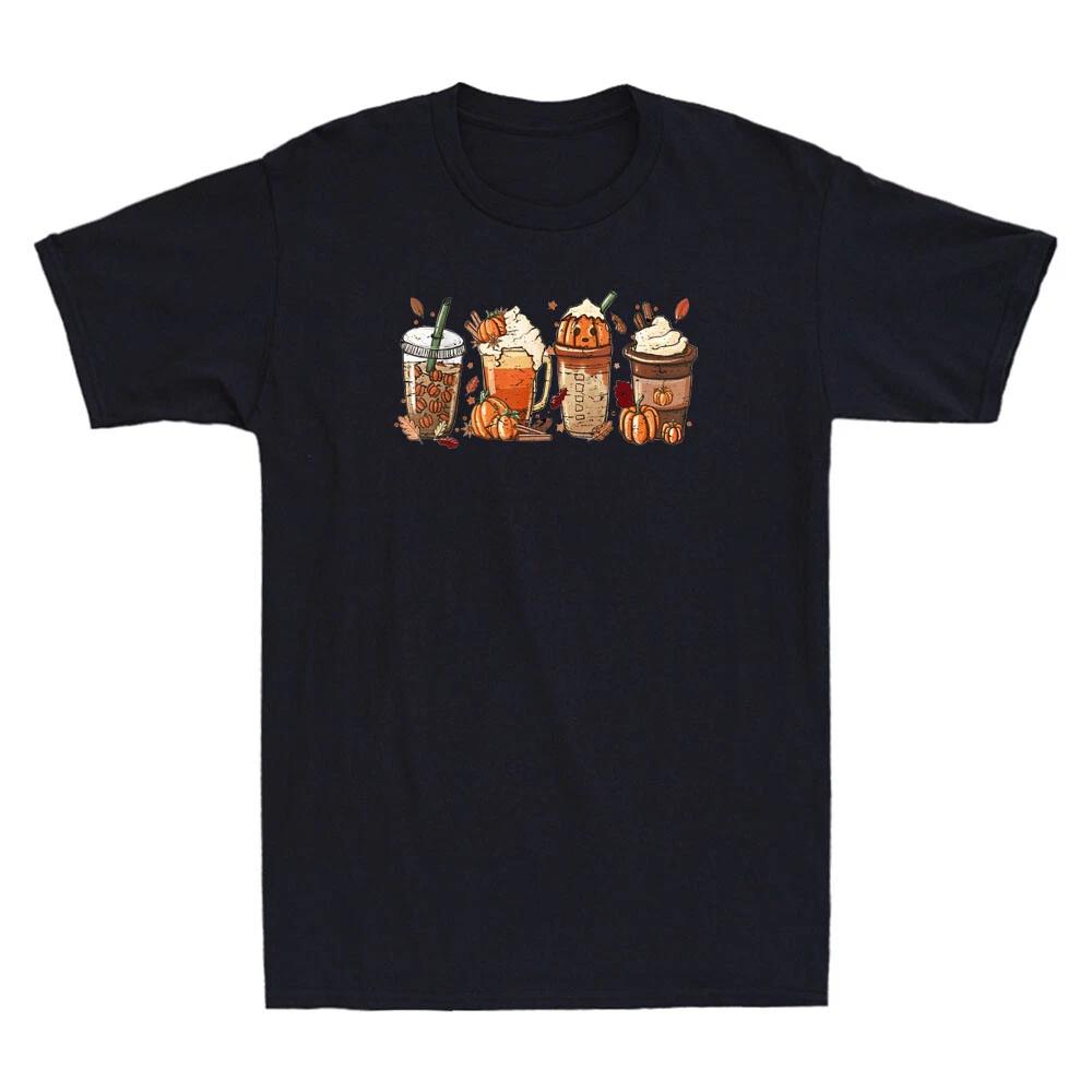 Pumpkin Spice Coffee Latte Fall Autumn Season Hello Fall Vintage Men s T-Shirt XXXXL