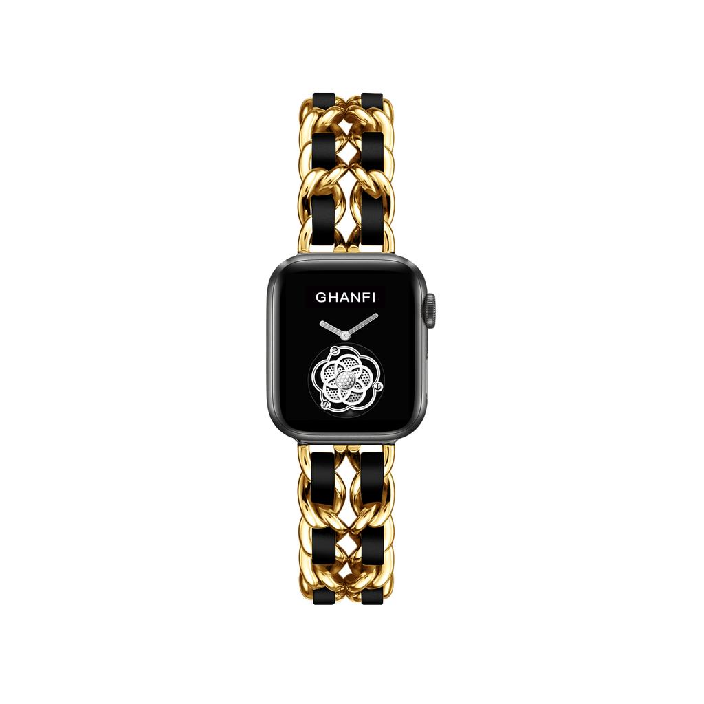 Řemínek z nerezové oceli pro Apple Watch série 6 řemínek SE 40 mm 44 mm Kožené hodinky iWatch 5 4 3 Náramek Correa 38 mm řemínek 42 mm Příslušenství
