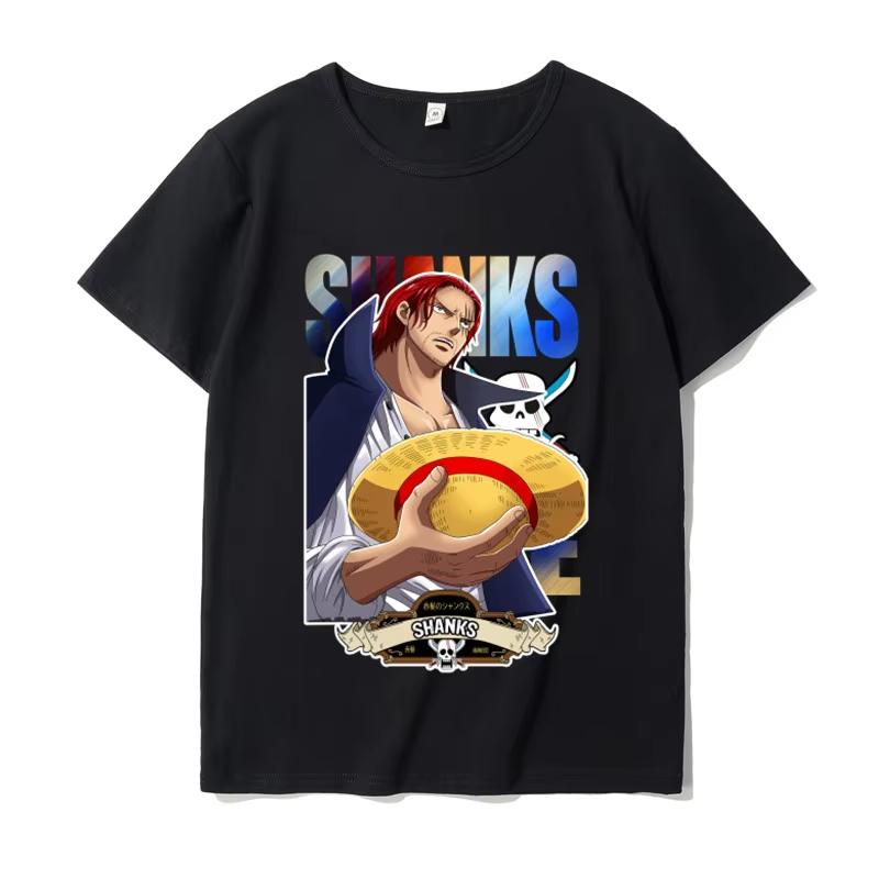 

2026 One Piece Anime Print Tshirt Asro Luffy Zoro Shortsleeved Male Anime Cartoon Ins Looses 4XL
