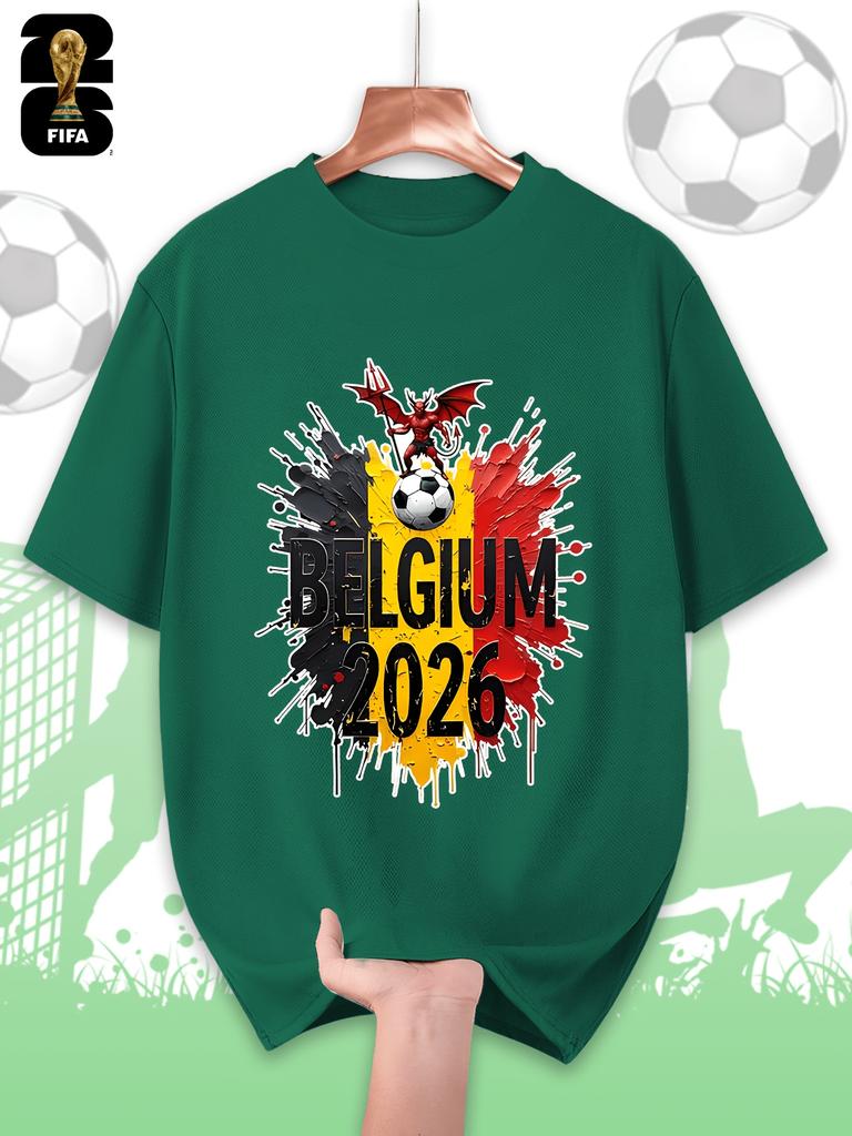 The 2026 FIFA-themed Men's Short-sleeved T-shirt, Featuring a FIFA Football Design