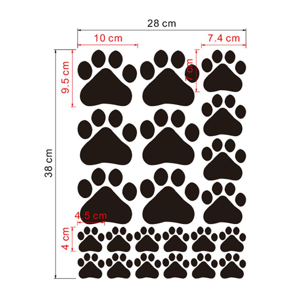 44pcs Dog and Cat Paw Print Wall Stickers for Home and Pet Spaces Vinyl Decals for Walls Furniture and Other Surfaces