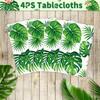 4 Pack Hawaii Palm Leaves Tablecloths Luau Party Disposable Hawaiian Table Cloth Tropical Palm Leaves Table Cover for Baby Shower Birthday Party