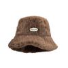 Winter Plush Fisherman Hat Women's Warm Thickened Plush Hat Fashion Versatile Ear Protection Large Head Circumference Bucket Hat Basin Hat