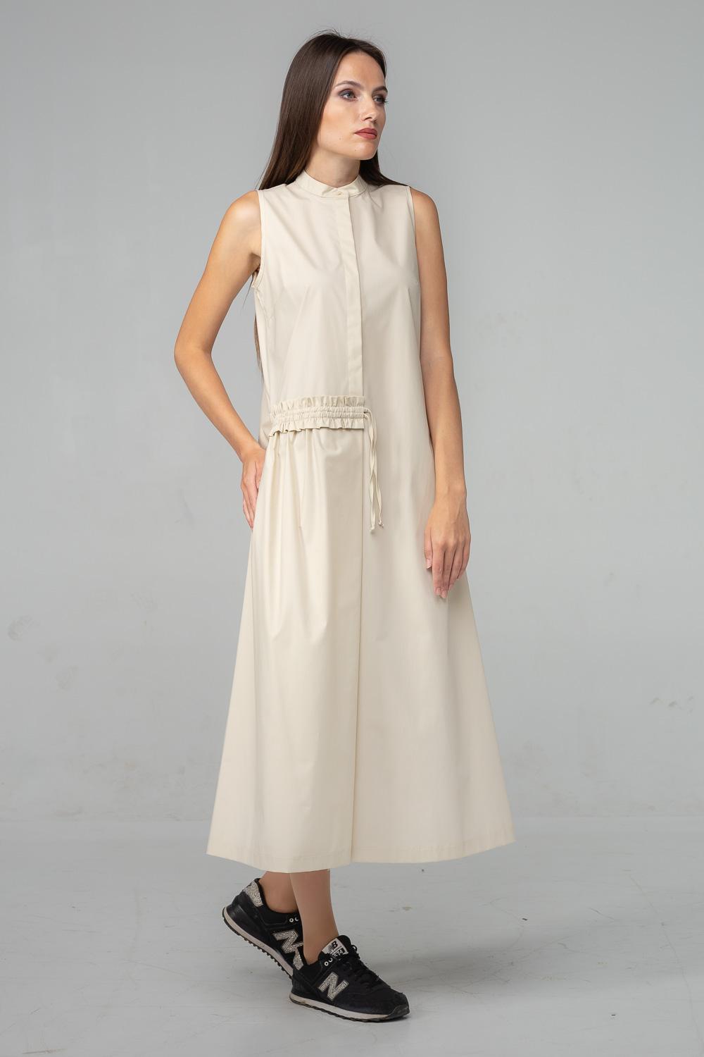 

Довгий котоновий сарафан 44 бежевий