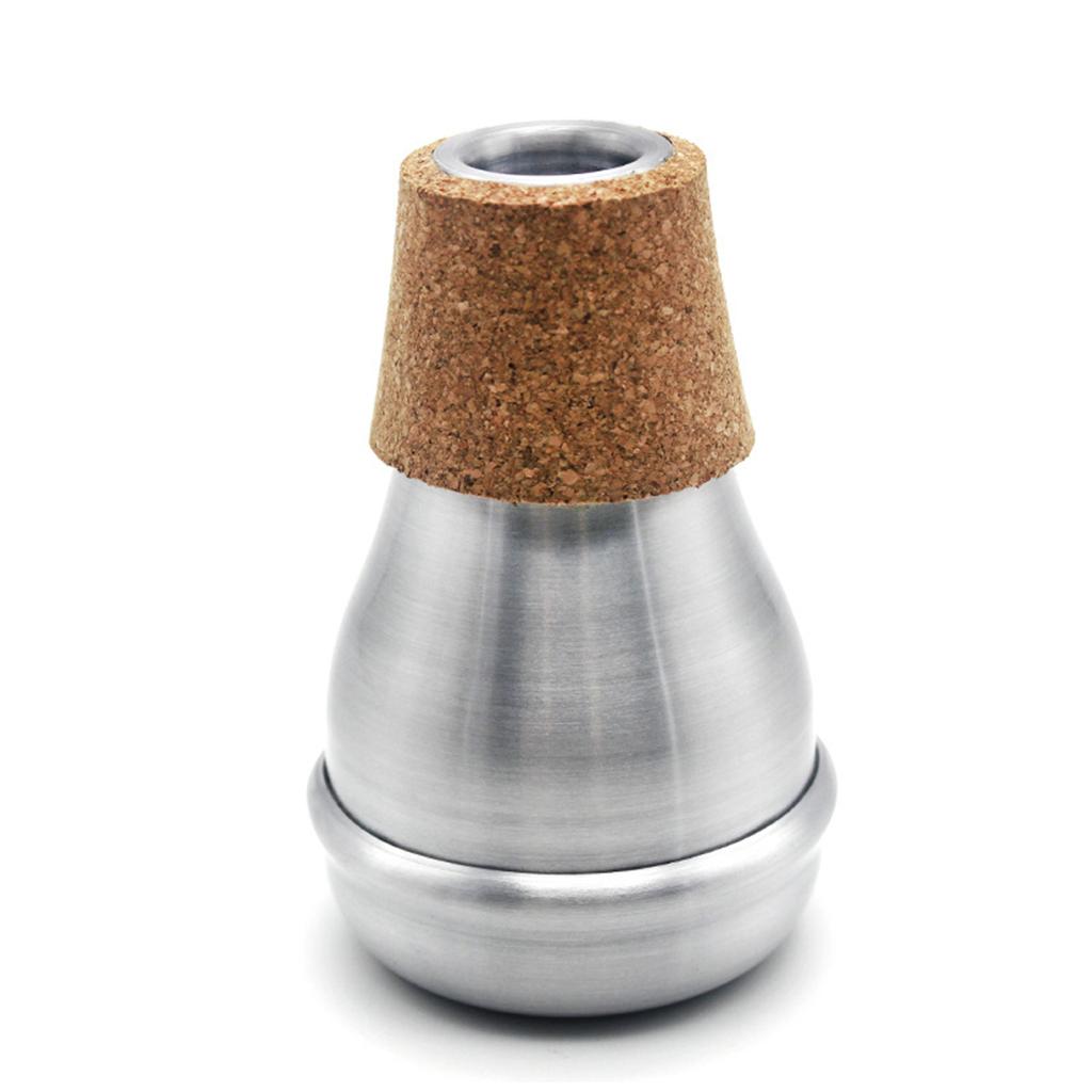 Durable Aluminum Straight Trumpet Silencers Mini Mute Music Lover Silver Mute for Trumpet Musical Instrument Accessories
