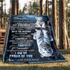1pc Motivational Gift for Daughter Print Outdoor Blanket, Lightweight Polyester,