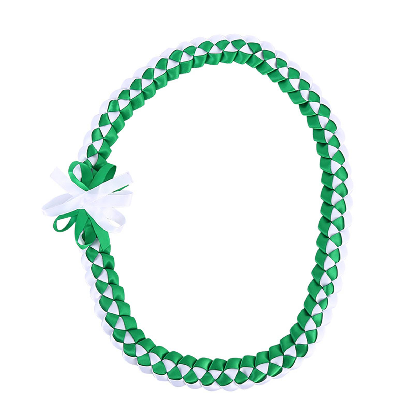 

Colorful Ribbon Garlands Handcrafted Graduation Necklace with Woven Bowknot Smooth Fabric Honor Rope Dress Decoration 5