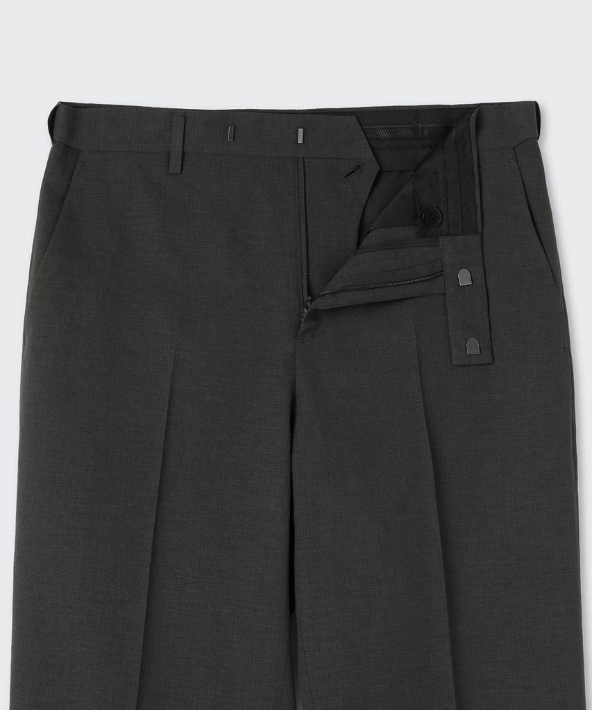 MUSINSA STANDARD Cool Touch Semi-Wide Hidden Banding Slacks [Gunmetal]