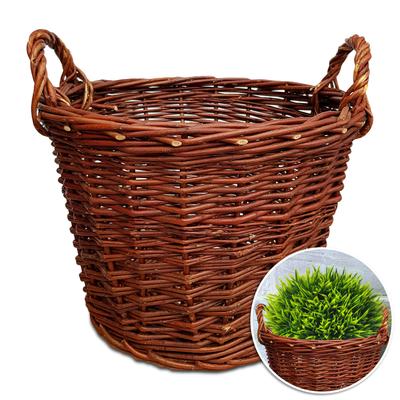 KORB BLUMENTOPF Korb Natur Dunkel 35 cm ECO
