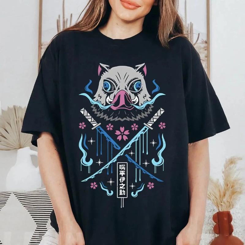 Inosuke Retro Anime T-Shirt, Retro Anime Manga Fans Gift Men and Women XS чёрный