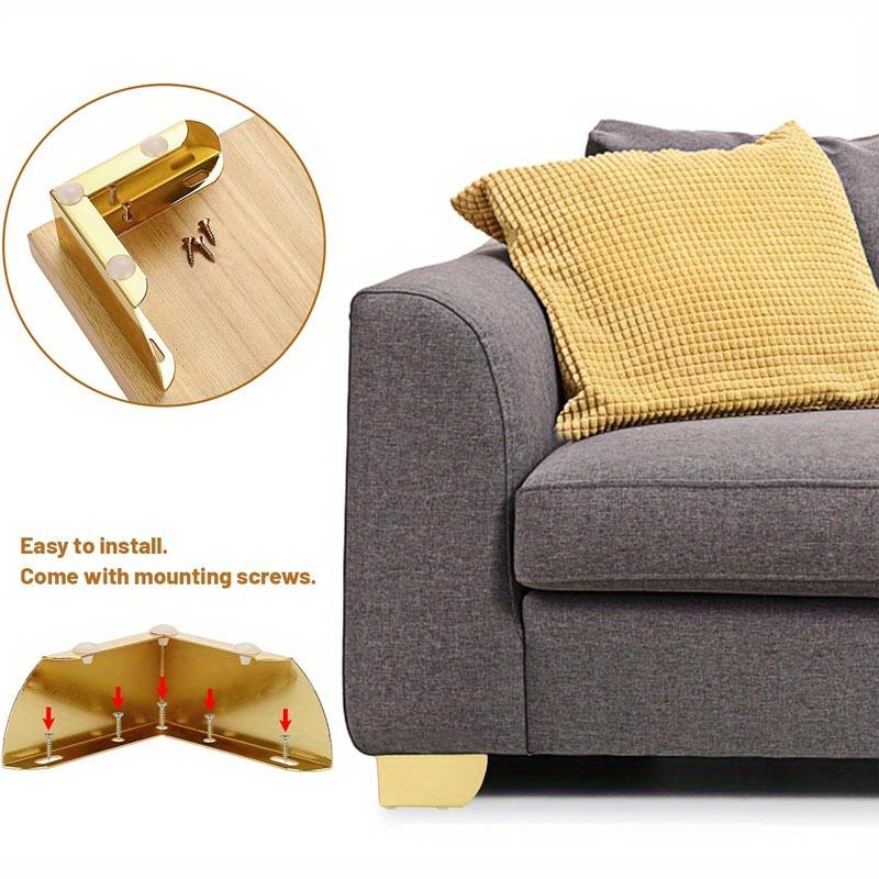 4 stk Moderne Metall Møbler Sofa Skap Ben Montering DIY Erstatningsben Sett Møbler Skap Fot Ben Sofa Seng Bord Føtter
