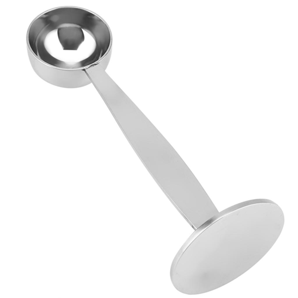 Dual Purpose Stainless Steel Tamping Measuring Coffee Bean Powder Spoon Scoop