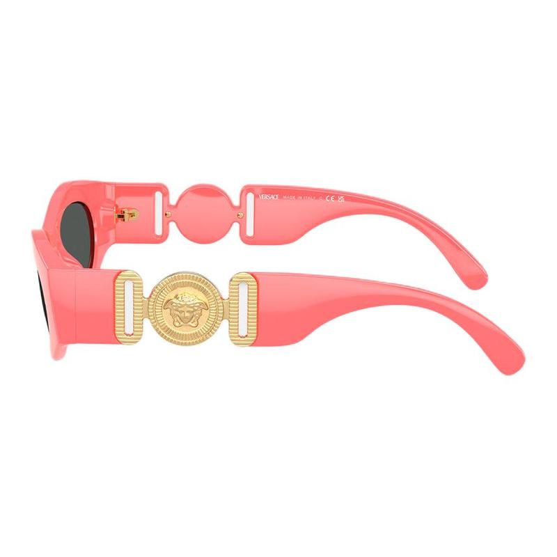 Versace Temple brand logo Injection metal Cat eye sunglasses Women's pink 25537529 O4480U-O55318751_RTU_TU_ONUL-Pink F