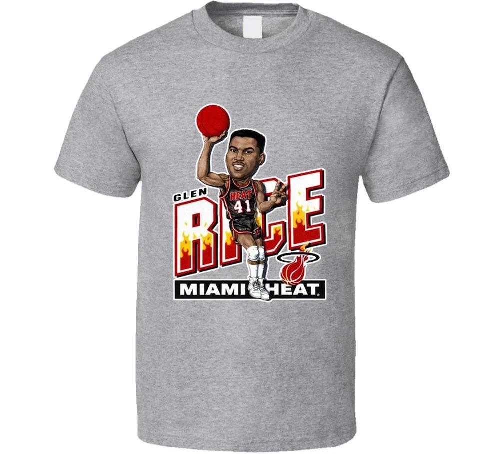 Glen Rice Miami Basketball Caricature Fan T Shirt S