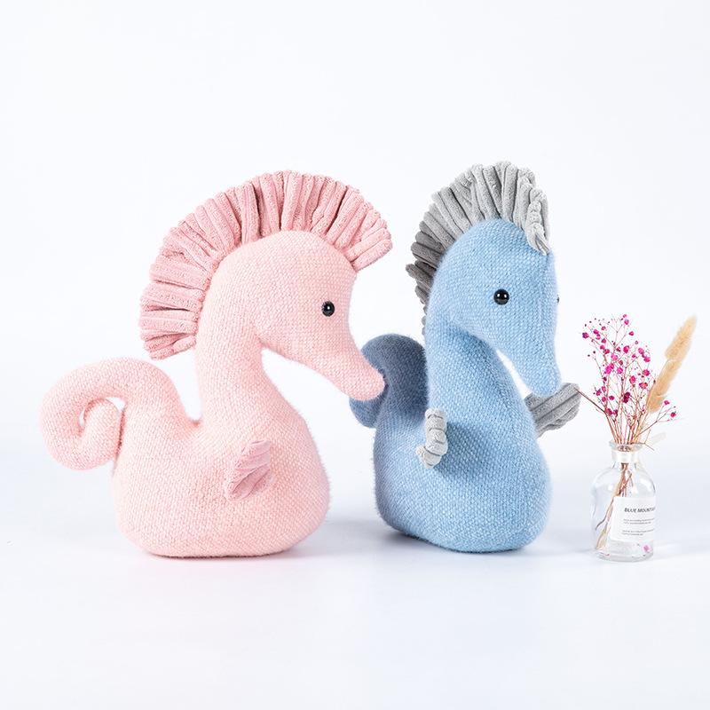 Plush Toy Soft Sea Horse Stuffed Plush Doll Animal Fish Toys Hippocampus Couple Dolls Pillow Home Decor Gifts for Children Girls