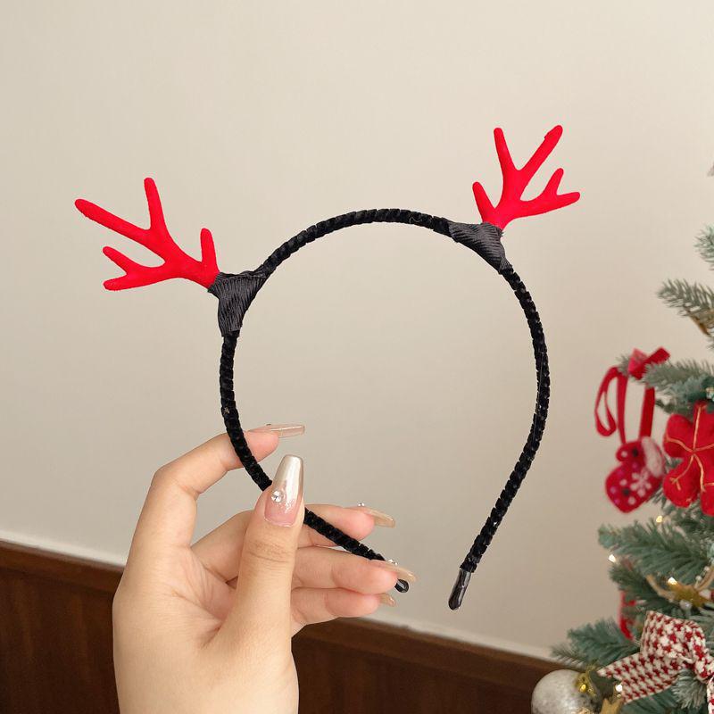 Children's Christmas Reindeer Headband - Cute Holiday Hair Accessory for Photos
