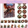 Weihnachts-Countdown Adventskalender Mit Weihnachtsmann Drache Acryl-Anhänger Für Feiertagsdekoration