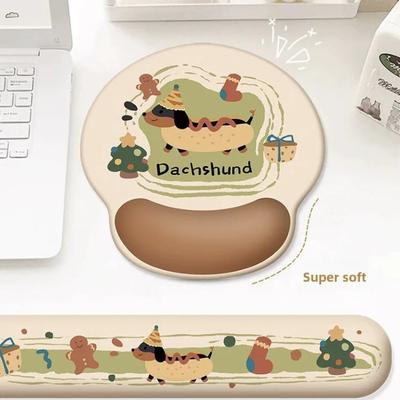 New Model Cartoon Puppy Wrist Guard Mouse Pad Hand Support Office Study Thick Wrist Pad Gaming Keyboard Mouse Pad Soft Cushion