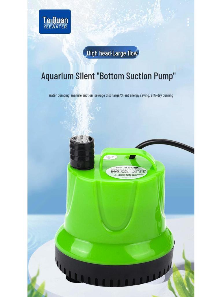 Bomba Sumergible de Fondo para Acuario de 110V para Paisajismo y Circulación de Agua