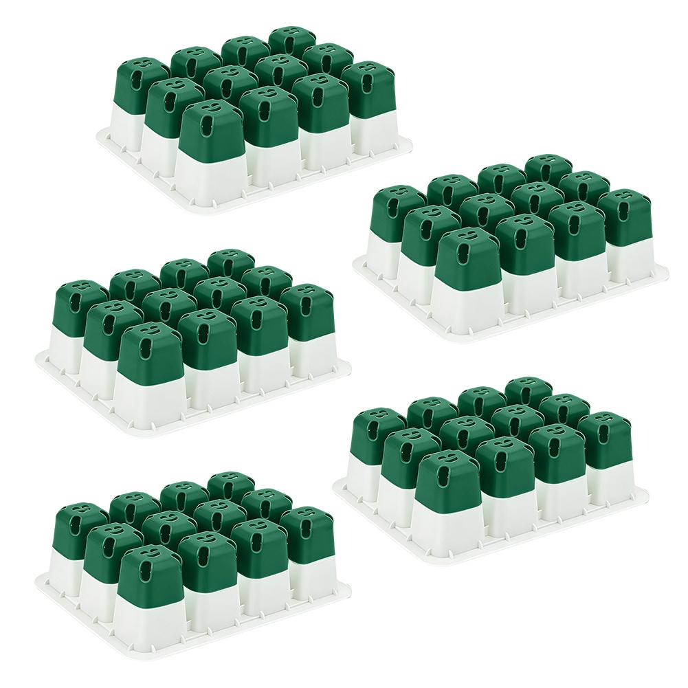 5Pcs Seed Starter Trays 60 Cells Flexible Seedling Tray For Easy Release Reusable Plant Germination Kit Indoor Gardening