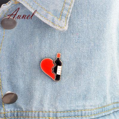 Personnalité Coeur Broche émail Shirt Sac Label Pin COLLAR PINS Fun Badge Cadeau