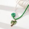 Ethnic Style Conch Fish Pendant Necklace Flower Ocean Series Necklace Nylon Rope Necklace  Women