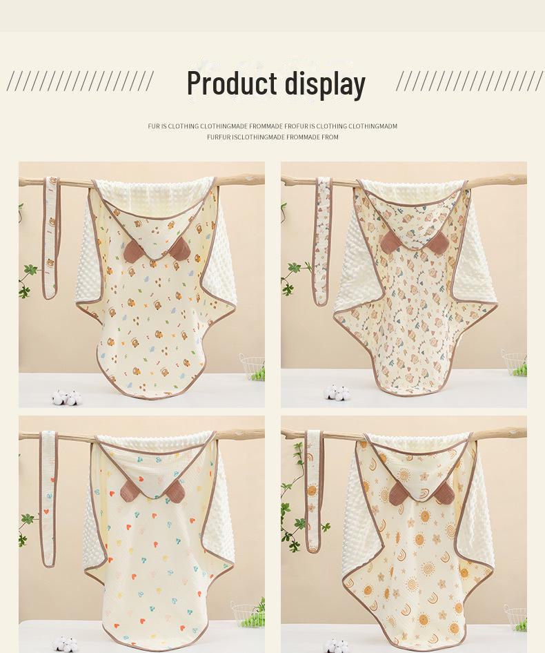 Newborn Lightweight Baby Blanket: Anti-Startle Bean Velvet Quilt for Spring & Autumn