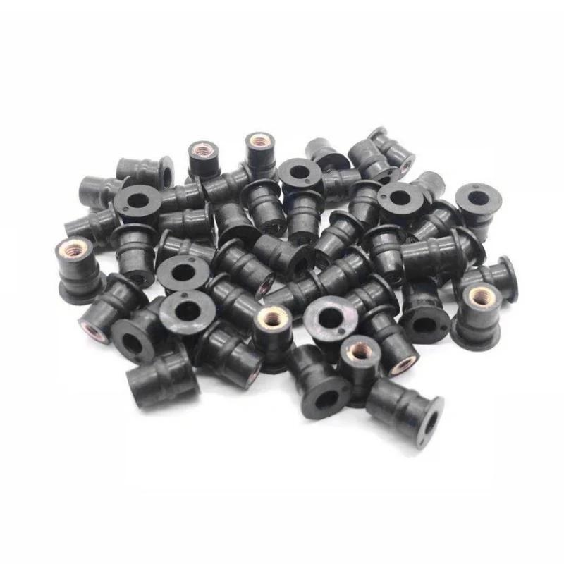 M5 M6 Motorcycle Windshield Screws Bolts Nut Metric Rubber Well Nuts 10/20/50/100pcs Fastener Screws Bolts Nuts