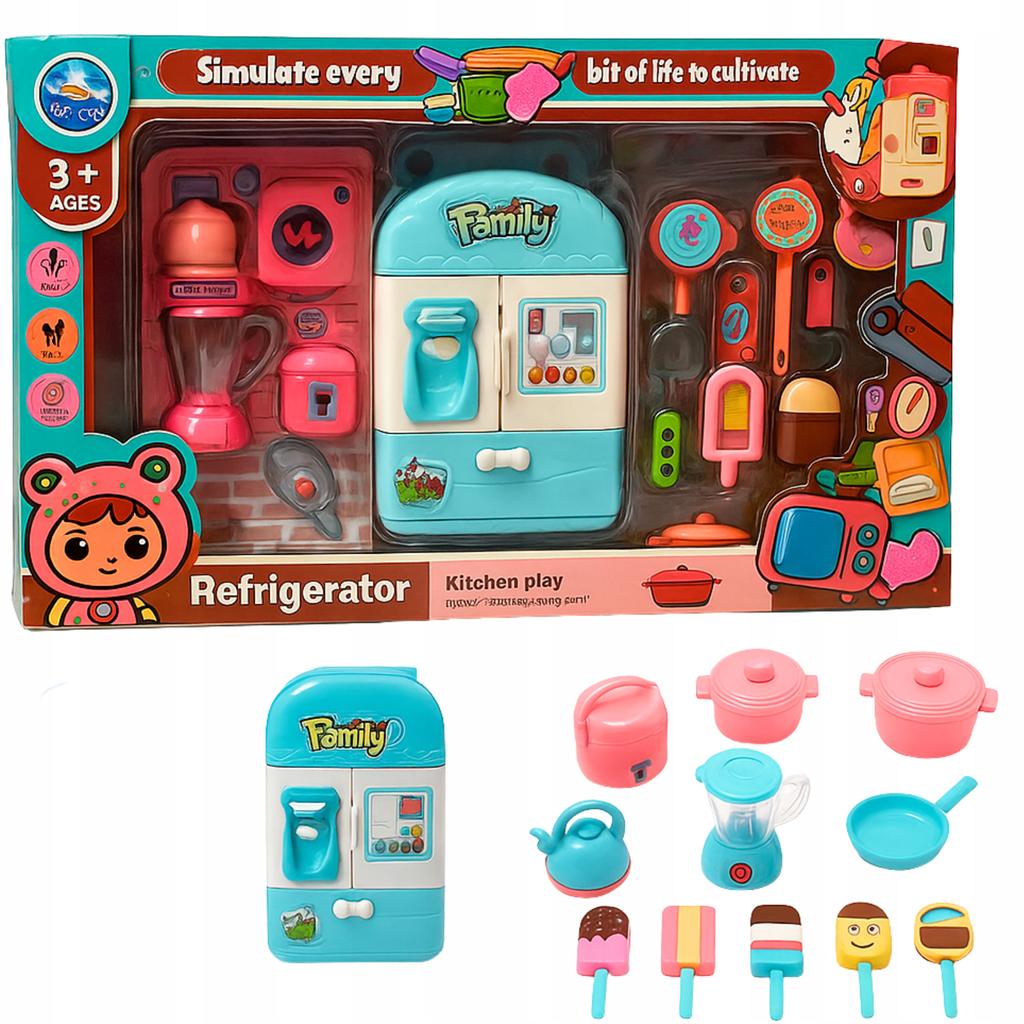 Kitchen Set For Play Toy Kitchen For Children Refrigerator Ice Cream Pots