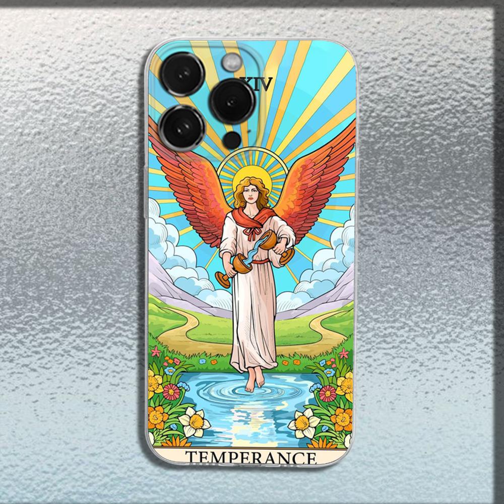 

Egypt Mysterious Tarot Phone Case For iPhone 16,15,14,13,12,11 Plus,Pro,Max,XR,XS,X,Plus,SE,Mini Transparent Soft Cover iPhone11PRO