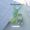 Flocked Mini Labubu Vinyl Keychains: Cute Stroller Bag & Phone Charms