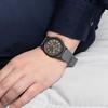 [Q&Q] Watch Analog Solar Waterproof Urethane Band E08A-501VK Men's Black Dark Gray Gold Gray