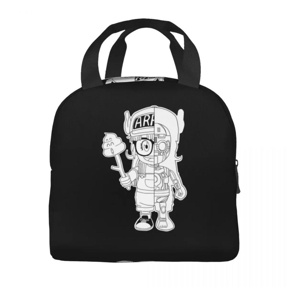 Custom Arare Arale Purple Dr Slump Resuable Lunch Box for Women Multifunction Cooler Thermal Food Insulated Lunch Bag Student