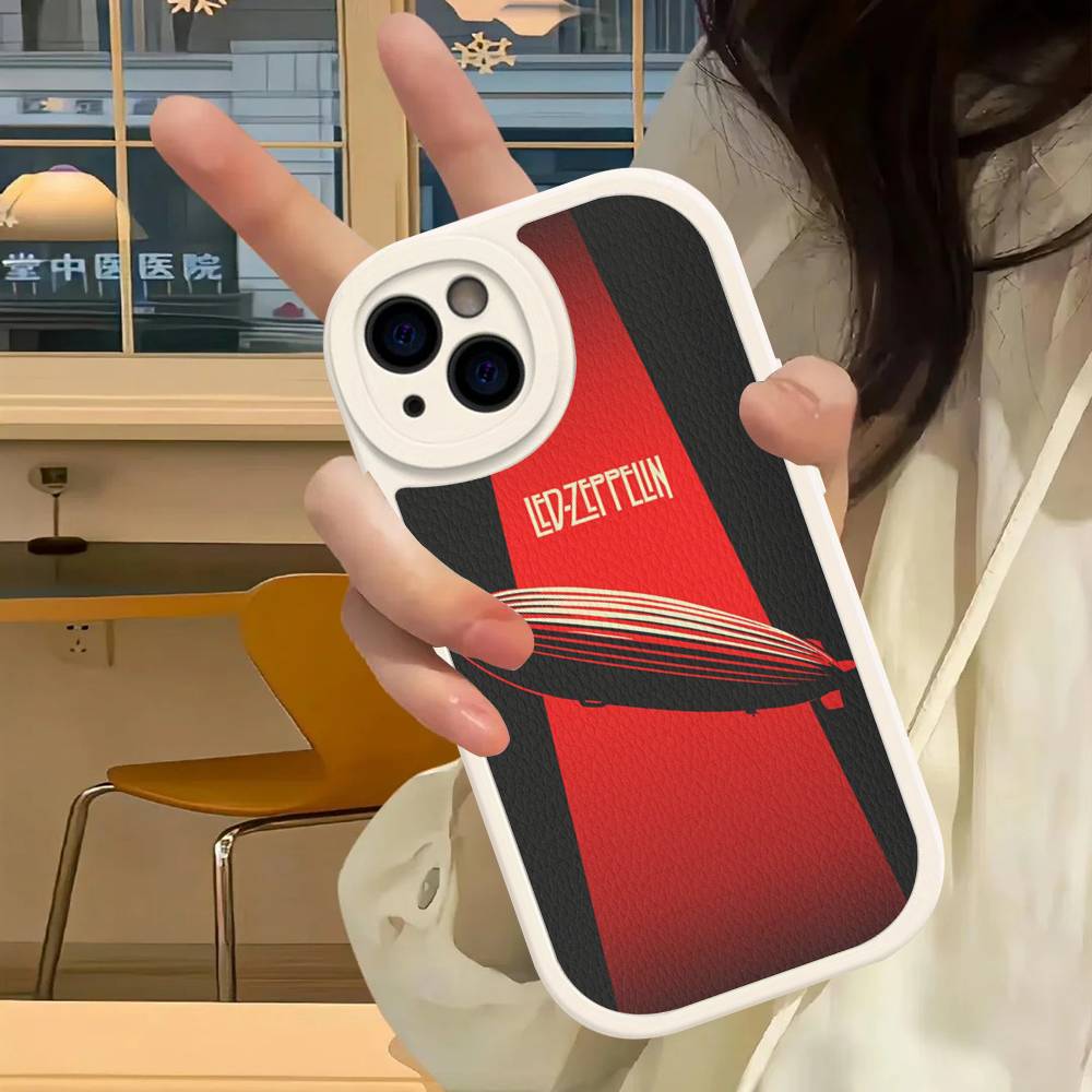 Rock Band L-Led Zeppelin For IPhone 16 15 14 16E 13 12 11 Pro Max Plus Phone Leather Case