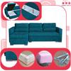 Varius Corner Sofa Bed with Sleeping Function Family Furniture Corner Sofa Turquoise