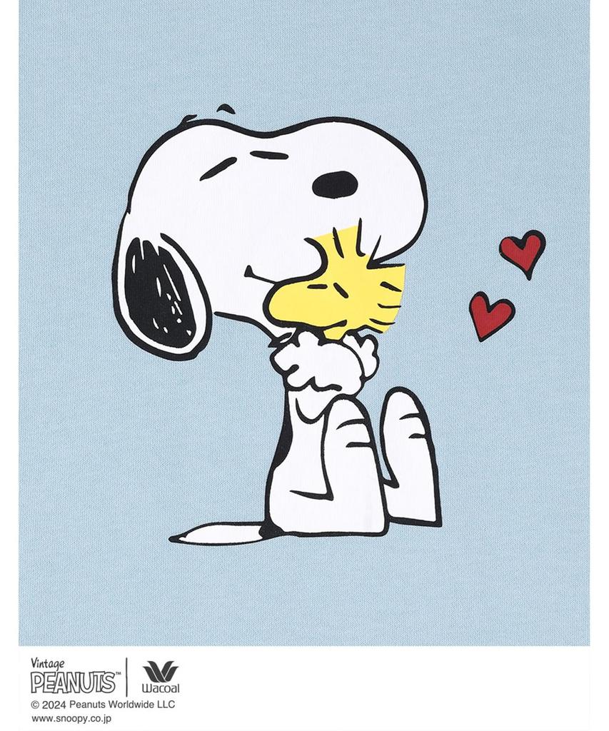 Kids Kids Pajamas X Long Sleeve Cotton Blend Snoopy Top and Bottom Set Long Pants CTR201 BU [Wacoal Junior] [PEANUTS Wacoal] (main Body)