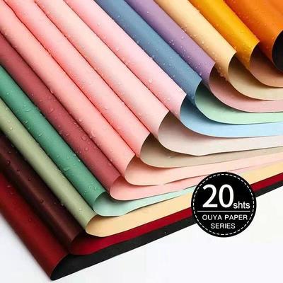 20Pcs Waterproof Flower Gift Wrapping Paper Florist Bouquet Packaging DIY Decor