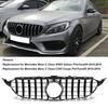 For Panamericana GT   Grille Replacement for   C Class W205 C205  05 PreFacelift 20152018(Gloss Black )